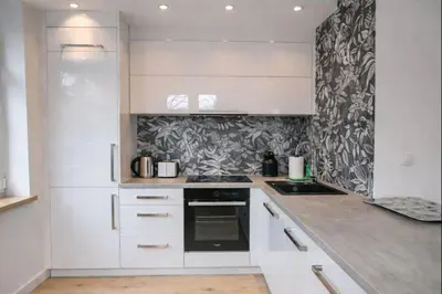 Kuchnia lub aneks kuchenny w obiekcie Apartament Warszawska 11