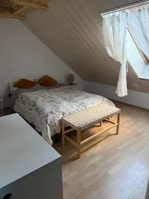 Łóżko lub łóżka w pokoju w obiekcie Agroturystyka OLD ROAD 11