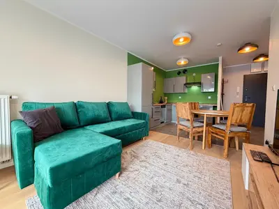 Część wypoczynkowa w obiekcie Madalińskiego Cosy Apartment by BookingHost