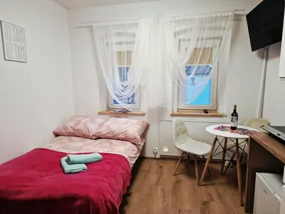 Łóżko lub łóżka w pokoju w obiekcie Dzień dobry w Szczytnej