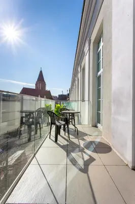 Balkon lub taras w obiekcie Apartamenty RentToGo - Bulwar Staromiejski