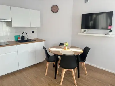Kuchnia lub aneks kuchenny w obiekcie Apartament SŁONECZNY