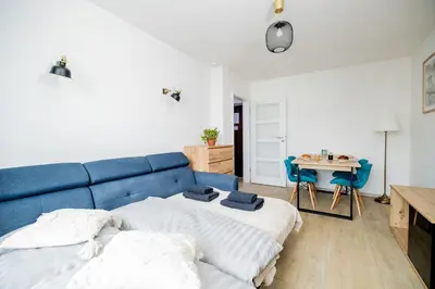 Łóżko lub łóżka w pokoju w obiekcie Apartament Stacja Komfort