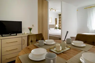 Telewizja i/lub zestaw kina domowego w obiekcie RentPlanet - Studio Pereca