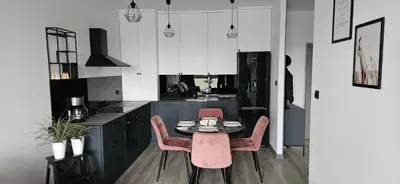 Kuchnia lub aneks kuchenny w obiekcie Apartament na Letniej EWA