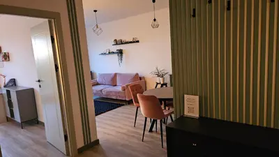 Część wypoczynkowa w obiekcie Apartament na Letniej EWA