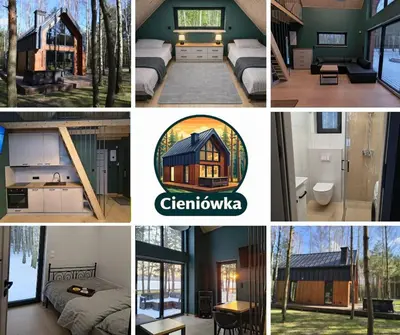 Plan piętra w obiekcie Cieniówka, DOMEK W LESIE, nowy domek, rezerwat przyrody,Kije