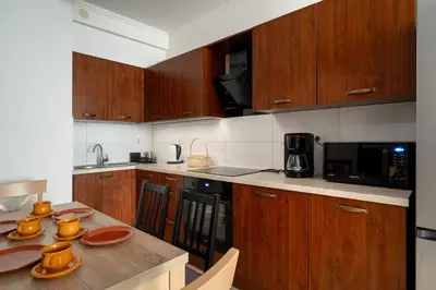 Kuchnia lub aneks kuchenny w obiekcie RentPlanet - Apartament Pomorska