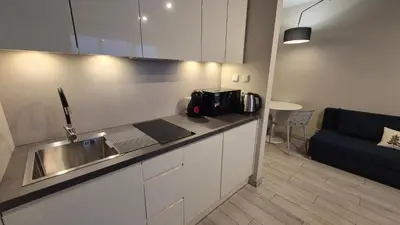 Kuchnia lub aneks kuchenny w obiekcie Apartament Czarna Góra Ischgl 13 z widokiem na góry