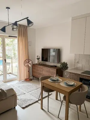 Telewizja i/lub zestaw kina domowego w obiekcie Modern Apartament Premium Czysta