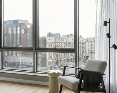 Część wypoczynkowa w obiekcie ProperUNIT City Center Best View Apartment with AC