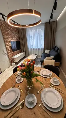 Część wypoczynkowa w obiekcie Designerskie dwupokojowe mieszkanie w centrum
