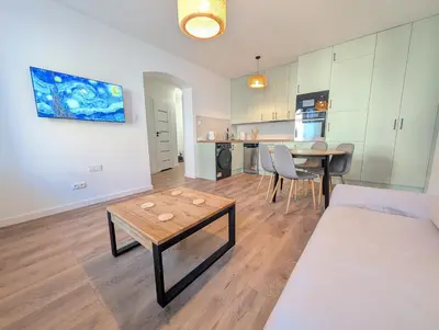 Kuchnia lub aneks kuchenny w obiekcie Apartament Podgórze Wałbrzych