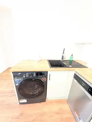 Kuchnia lub aneks kuchenny w obiekcie Apartament Podgórze Wałbrzych