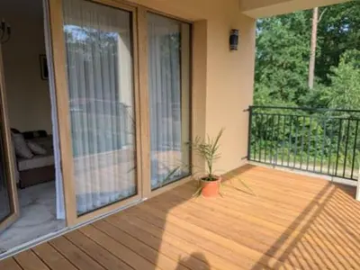 Balkon lub taras w obiekcie Apartamenty Biwakowa 4B