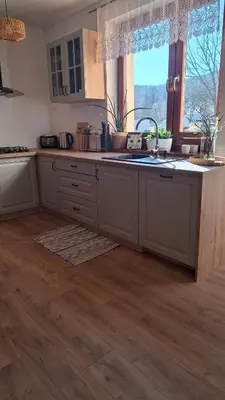 Kuchnia lub aneks kuchenny w obiekcie Bliżej Lasu - Rodzinny domek w górach