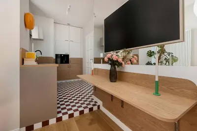 Telewizja i/lub zestaw kina domowego w obiekcie Unique Studio Close to the City Center with Balcony by Noclegi Renters