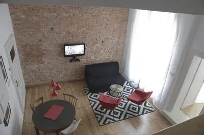 Telewizja i/lub zestaw kina domowego w obiekcie Apartment Rzeznicza