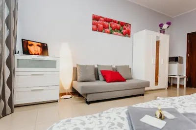 Część wypoczynkowa w obiekcie Grey Apartments II