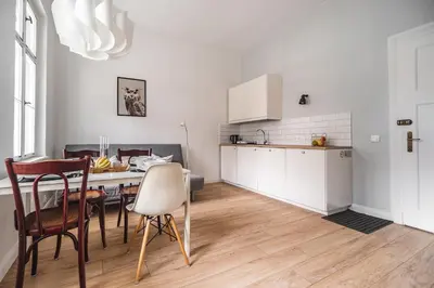 Kuchnia lub aneks kuchenny w obiekcie Apartament Parkowy w Polanicy Zdrój