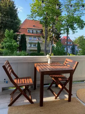 Budynek, w którym mieści się apartament