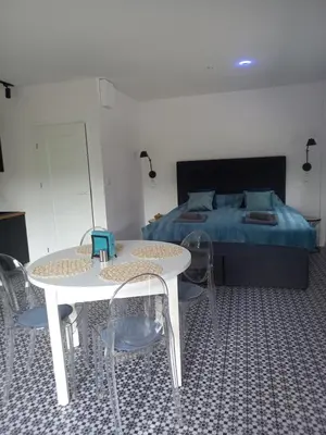 Łóżko lub łóżka w pokoju w obiekcie Mizerówka Guest House