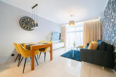 Część wypoczynkowa w obiekcie Apartament 55m2 - Darmowy Garaż - Klimatyzacja - Centrum - 24na7