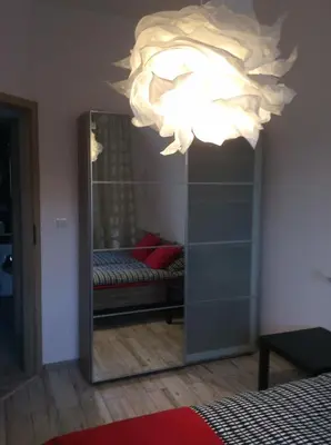Łóżko lub łóżka w pokoju w obiekcie Mieszkanie Na Placu Solnym