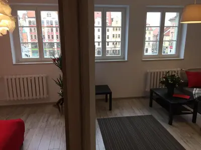 Część wypoczynkowa w obiekcie Mieszkanie Na Placu Solnym