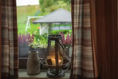 Ogród w obiekcie Apartamenty U Harrego I Przy Stawie Spa z klimatyzacją, balia, sauna, ogrodem i parkingiem