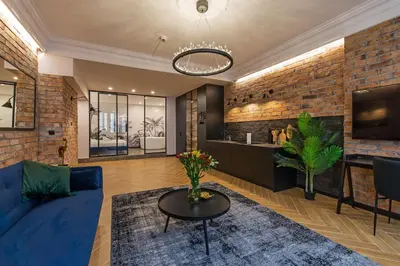 Telewizja i/lub zestaw kina domowego w obiekcie Galeria Italiana Apartments