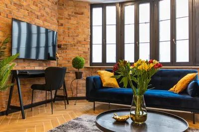 Telewizja i/lub zestaw kina domowego w obiekcie Galeria Italiana Apartments