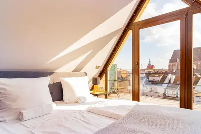 Łóżko lub łóżka w pokoju w obiekcie Boogie Apartments