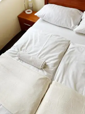 Łóżko lub łóżka w pokoju w obiekcie Hotel Lubavia