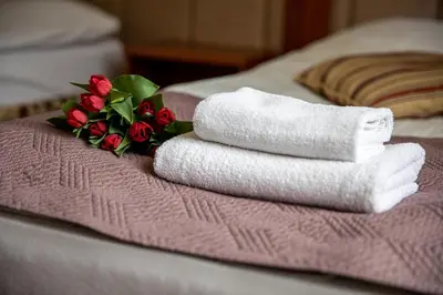 Łóżko lub łóżka w pokoju w obiekcie Hotel pod Wierzba