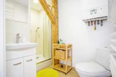 Łazienka w obiekcie Wygodne pokoje w Gliwicach