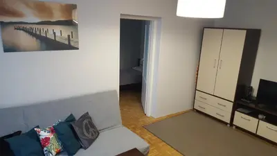 Telewizja i/lub zestaw kina domowego w obiekcie Sand Apartment