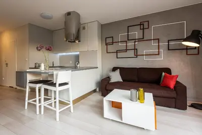 Kuchnia lub aneks kuchenny w obiekcie apartamenty-wroc Old Town Residence