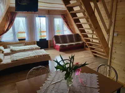 Łóżko lub łóżka w pokoju w obiekcie O.W.S. Strzecha