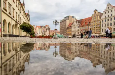 Widok na miasto Wrocław z tego apartamentu