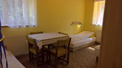 Łóżko lub łóżka w pokoju w obiekcie Chata Na Przełęczy
