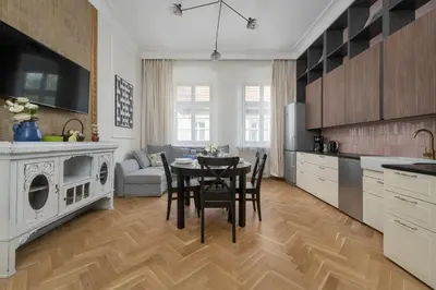 Kuchnia lub aneks kuchenny w obiekcie Exclusive Old Town Apartment by Noclegi Renters