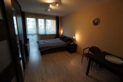 Łóżko lub łóżka w pokoju w obiekcie Apartment 6 Gwiazdek