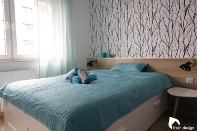 Łóżko lub łóżka w pokoju w obiekcie Apartament nad Odrą