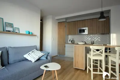 Kuchnia lub aneks kuchenny w obiekcie Apartament nad Odrą