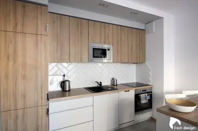 Kuchnia lub aneks kuchenny w obiekcie Apartament nad Odrą