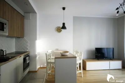 Kuchnia lub aneks kuchenny w obiekcie Apartament nad Odrą
