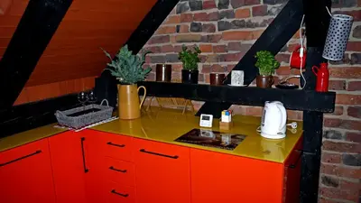 Kuchnia lub aneks kuchenny w obiekcie Old Attic House