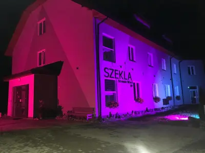 Budynek, w którym mieści się ośrodek wypoczynkowy