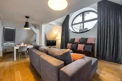 Telewizja i/lub zestaw kina domowego w obiekcie Apartementy Plac Solny 20